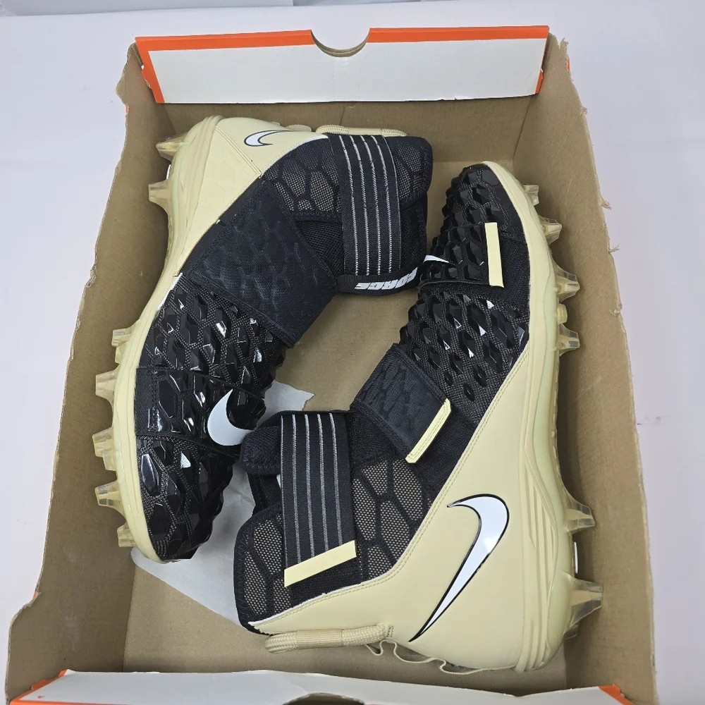 New Nike Men's Size 16 Nike‎ Force Savage Elite 2 Cleats Black Gold BV3962-011.